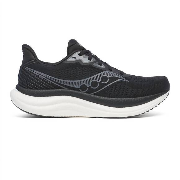 NEW SAUCONY men\'s triumph 23 running shoes in black/white main image 4